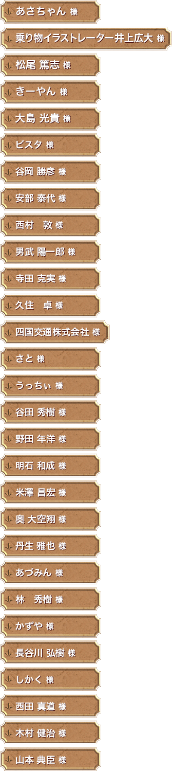 支援者のお名前一覧